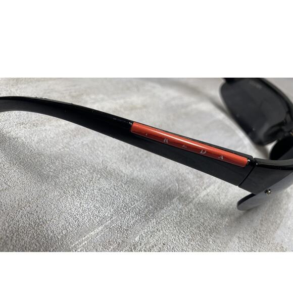 VTG Prada SPS04E Sunglasses Mens Shield Wrap Sport Designer Italy 72mm 4061 - Picture 13 of 16